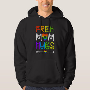 Veste À Capuche Free Mom Hugs Rainbow Heart Lgbt Pride Mois