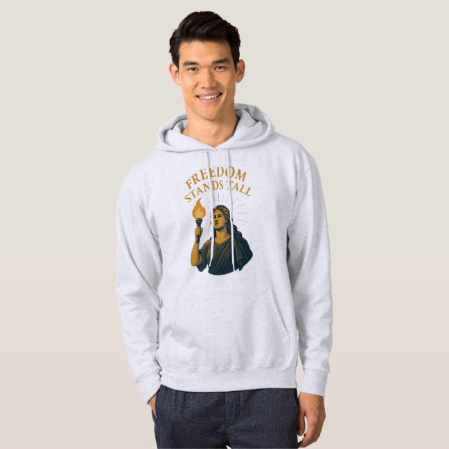 Veste À Capuche Freedom Stands Tall – A Torch for All (Devant entier)