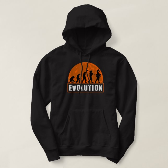Veste À Capuche French Horn Player, Funny French Horn Evolution4 (Design devant)