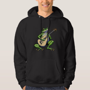 Veste À Capuche Frog drôle Jouer de la guitare