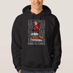 Veste À Capuche Funky Kung Fu Santa Claus Chimney Laid Noël S