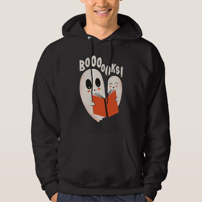 Veste À Capuche Funny Bookworm Ghost Halloween Costume Booooks (Devant)