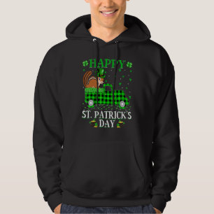 Veste À Capuche Funny Buffalo Plaid Green Truck Chipmunk St Patron