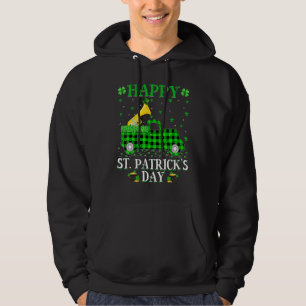 Veste À Capuche Funny Buffalo Plaid Green Truck Tuba St. Patrick's