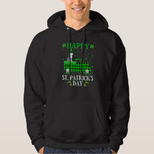 Veste À Capuche Funny Buffalo Plaid Green Truck Wolf St Patrick's