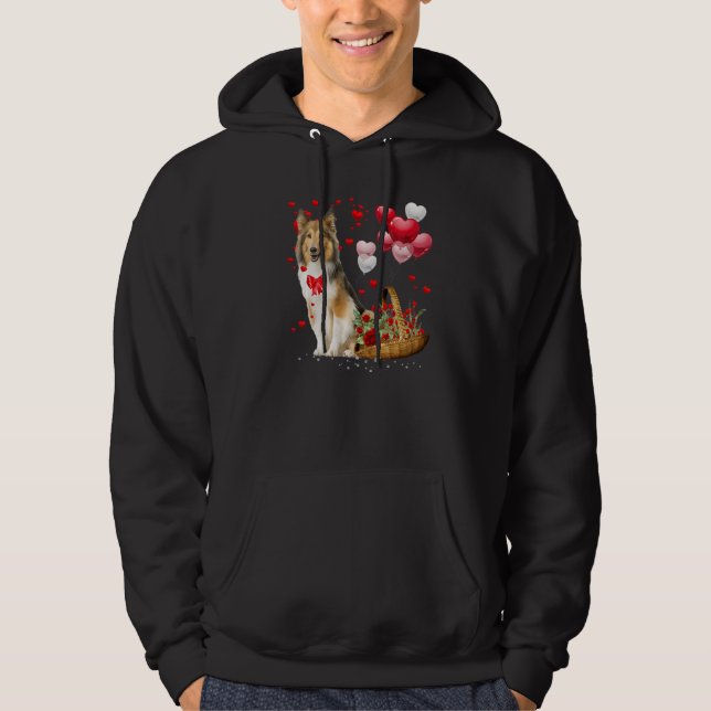 Veste À Capuche Funny Dabbing Dog Heart Valentine's Day Boys Girls (Devant)