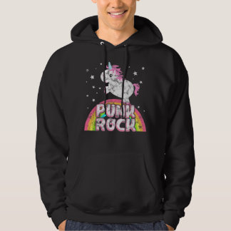 Veste À Capuche Funny Ironic Cool Unicorn Punk Rock Musique Tee Fe