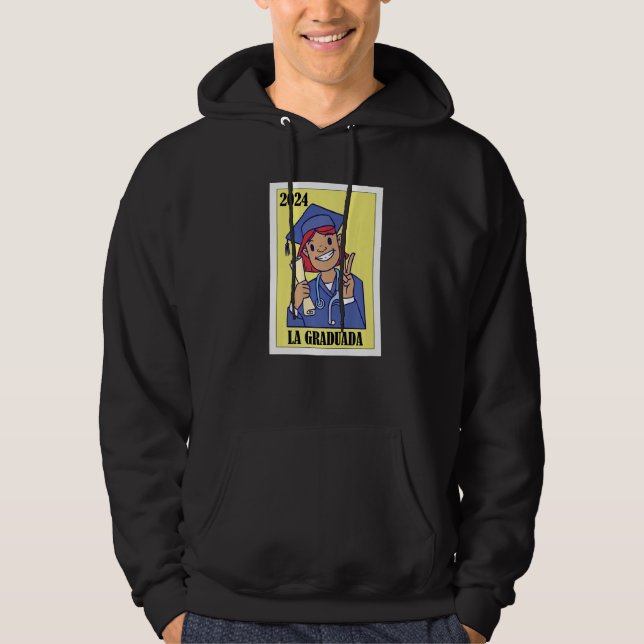 Veste À Capuche Funny Mexican Design for Graduation - La Graduada  (Devant)