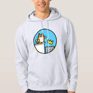 Veste À Capuche Funny No Kings Cat Cartoon on a sweatshirt