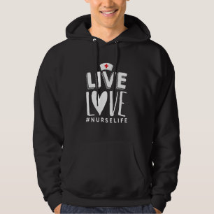 Veste À Capuche Funny Nurse Live Love Nurselife Graphic Women Me