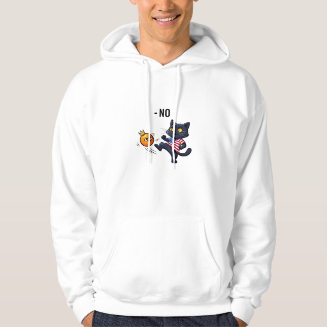Veste À Capuche Funny Political Meme No Cat Design (Devant)