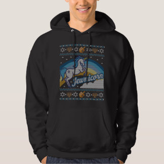 Veste À Capuche Funny Ugly Hanoukka Sweater Unicorn Jewnicorn Cade