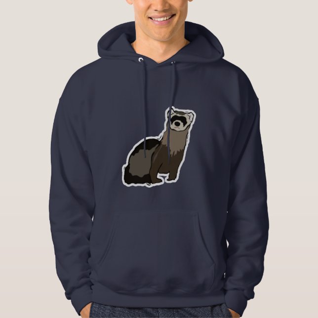 Veste À Capuche Furet bleu (Devant)
