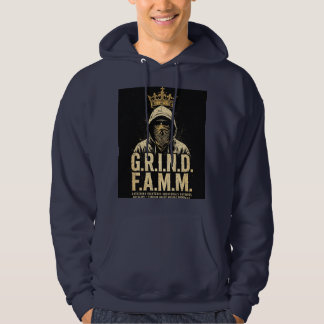 Veste À Capuche G.R.I.N.D. F.A.M.M. Figure à capuche Couronne Rass