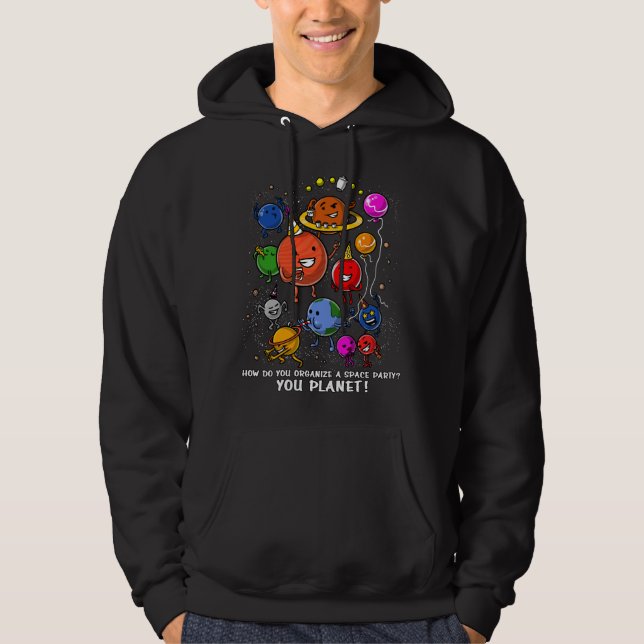 Veste À Capuche Galaxie cosmique d'astronomie de planète de partie (Devant)