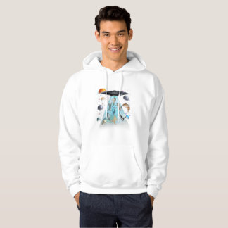Veste À Capuche Galaxy Cat Swimming T-Shirt | Cute Astronaut Cats 
