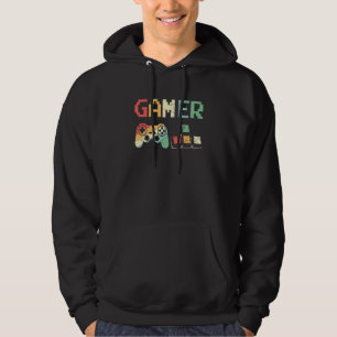 Veste À Capuche Gamer Vintage Retro Jeux de contrôleur vidéo