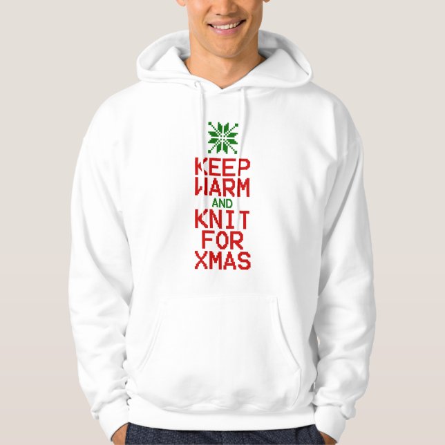 Veste À Capuche Gardez chaud et tricot pour Noël (Devant)