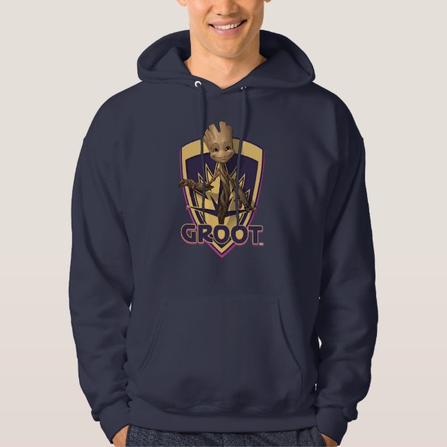 Veste À Capuche Gardiens de la Galaxie | Baby Groot Crest (Devant)