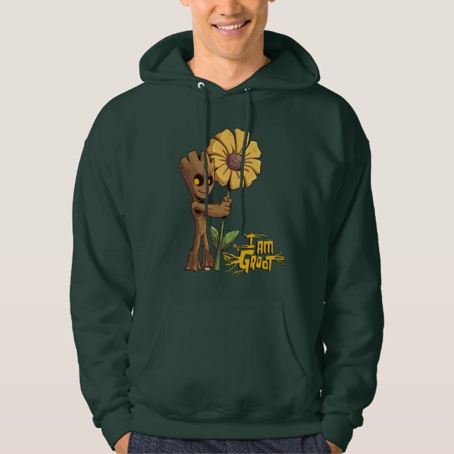 Veste À Capuche Gardiens de la Galaxie | Groot bébé et marguerite (Devant)