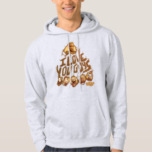 Veste À Capuche Gardiens de la Galaxie "Je vous aime les gars"