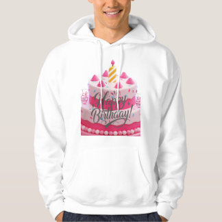 Veste À Capuche Gâteau d'anniversaire Délice Rose Sucré