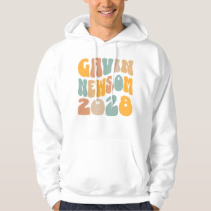 Veste À Capuche Gavin Newsom 2028 Pour Président Texte Ondulé