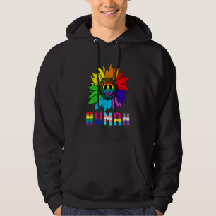 Veste À Capuche Gay pride Drapeau de tournesol humain Rainbow Lgbt