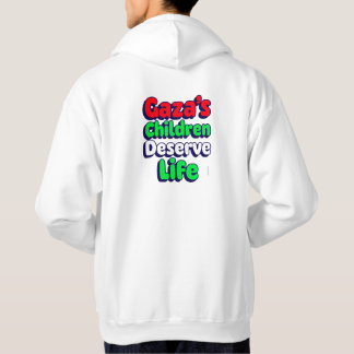 Veste À Capuche Gaza Les enfants méritent la vie Génocide de Gaza