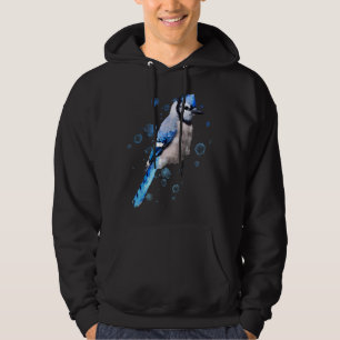 Veste À Capuche Geai bleu aquarelle artistique animal artsy pai