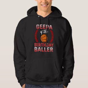 Veste À Capuche Geepa De L'Anniversaire De Basketball Anniversaire