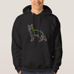 Veste À Capuche German Shepherd Dog Tree Christmas Sweater Xmas Do