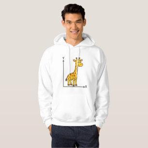 Veste À Capuche Girafe de dessin mignonne sur l'axe X-Y math