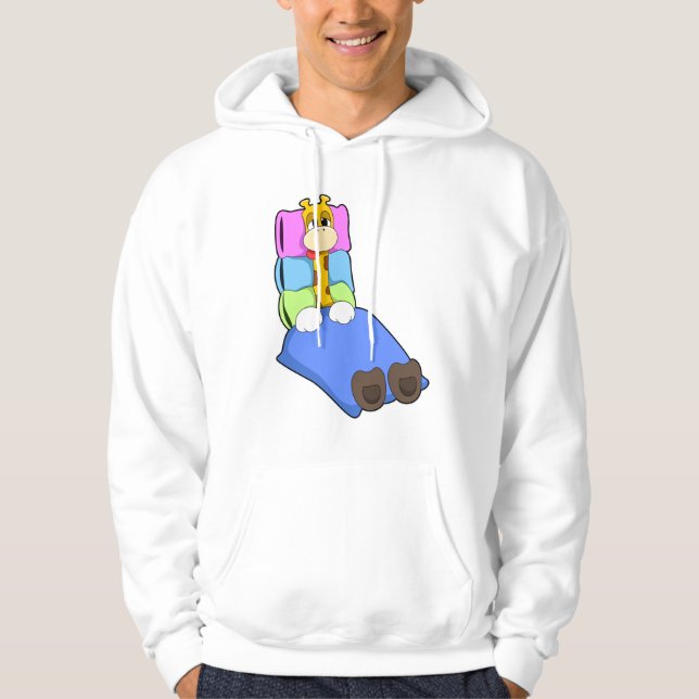 Veste À Capuche Giraffat au coucher avec couverture et Coussin (Devant)
