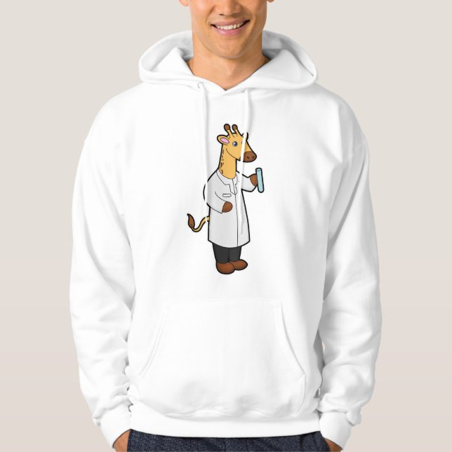 Veste À Capuche Giraffe comme docteur avec tube d'essai (Devant)