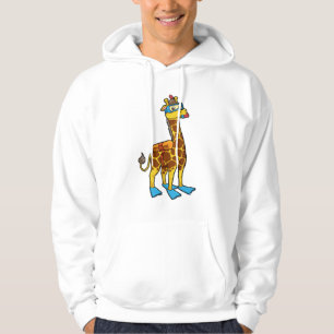Veste À Capuche Giraffe comme plongeur avec lunettes de natation e