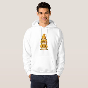 Veste À Capuche Gnome Tournesol Sourires Cachés Sous le Doré