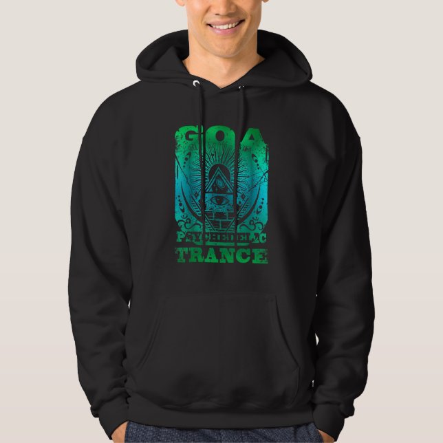 Veste À Capuche Goa Psychedelic Trance Om Psytrance Raver (Devant)