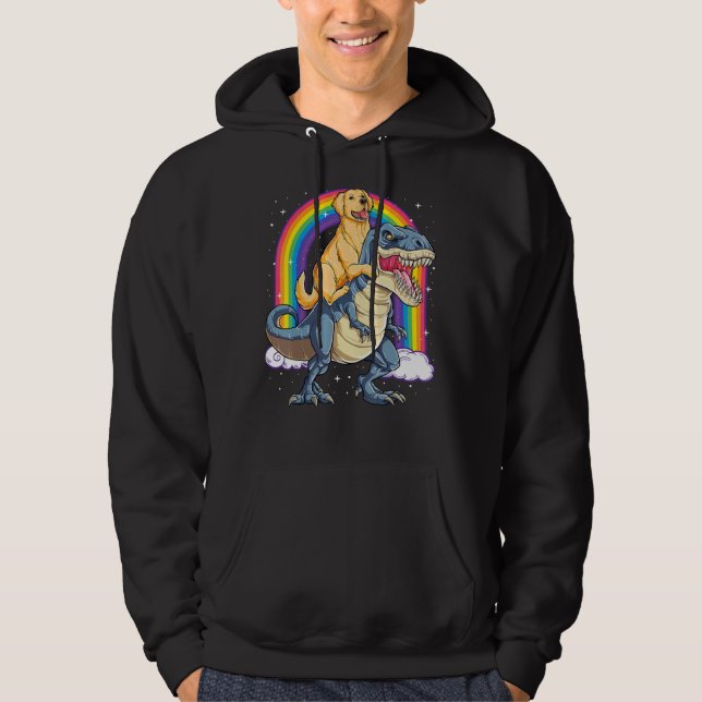 Veste À Capuche Golden Retriever équitation Dinosaur Rex Boys Rain (Devant)