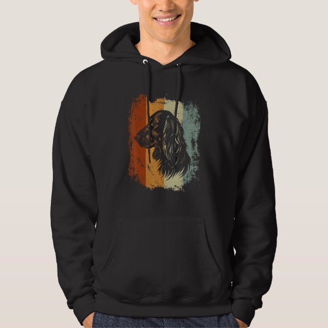 Veste À Capuche Gordon Setter Dog Retro Design (Devant)