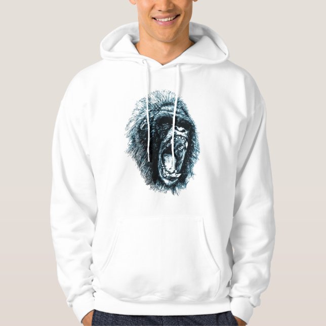 Veste À Capuche gorille fâché (Devant)