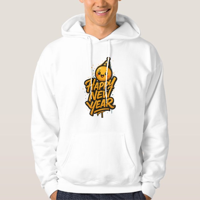 Veste À Capuche Graffiti de Nouvel An de Kawaii - Cele diagonale (Devant)