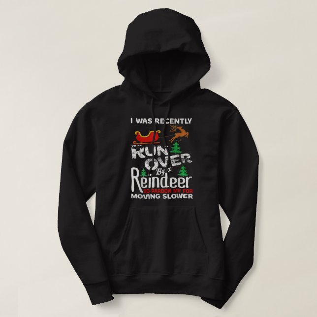 Veste À Capuche Grand-Mère S'Est Fait Renverser Par Un Noël De Rin (Design devant)