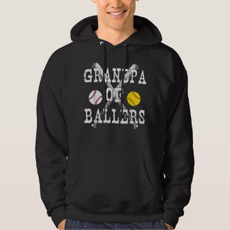 Veste À Capuche Grand-père de Ballers T Funny Baseball Softball L
