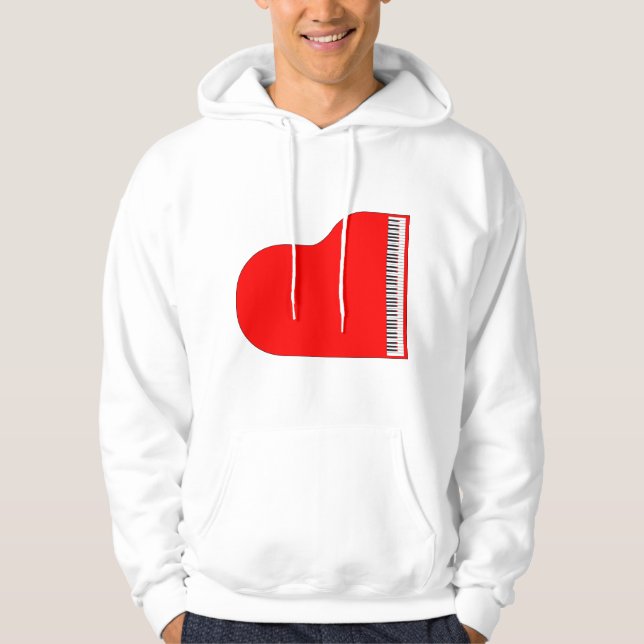 Veste À Capuche Grand Piano rouge (Devant)