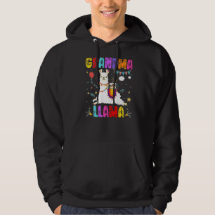 Veste À Capuche Grandma Llama Anniversaire Llama Alpaca Thème Fami