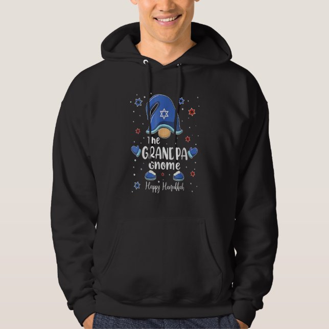Veste À Capuche Grandpa Gnome  Hanukkah Family Matching For Men Wo (Devant)