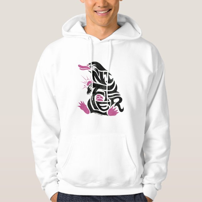 Veste À Capuche Graphique de typographie NIFFLER™ (Devant)
