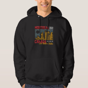 Veste À Capuche Graphisme de voyage rétro sur la skyline de Montré