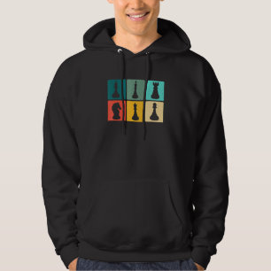 Veste À Capuche Graphisme Rétro Échecs Joueur D'échecs Échec et Ma
